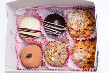 Different sweet cupcakes and muffins for holidays