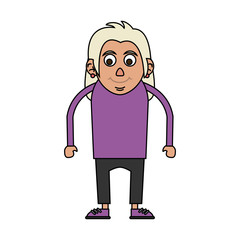 Cute grandmother cartoon icon vector illustration graphic design