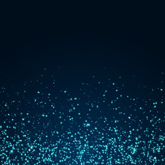Abstract vector background with transparent blue shiny glitter lights