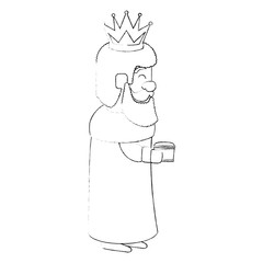 king wizard avatar character vector illustration design