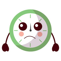 Obraz premium clock kawaii icon image vector illustration design 