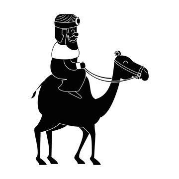 king wizard in camel avatar character vector illustration design