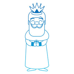 king wizard avatar character vector illustration design