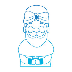 king wizard avatar character vector illustration design