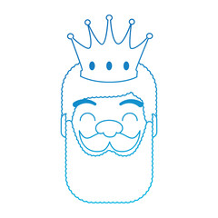 king wizard head avatar character vector illustration design