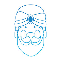 king wizard head avatar character vector illustration design