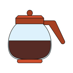 Coffee glass pot icon vector illustration graphic design