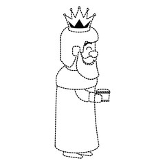 king wizard avatar character vector illustration design