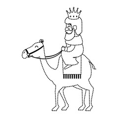 king wizard in camel avatar character vector illustration design