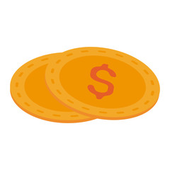 Coins isolated symbol icon vector illustration graphic design