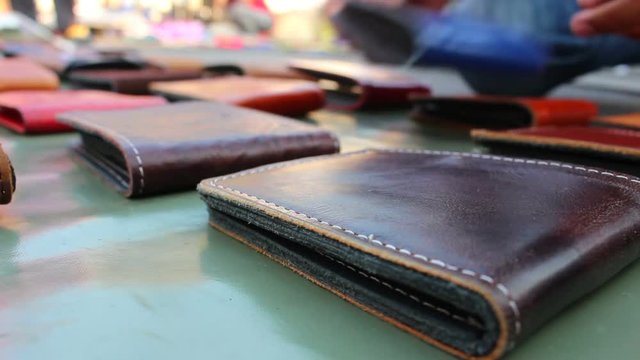 leather wallet background