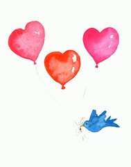 Fototapeta na wymiar balloons in the shape of heart
