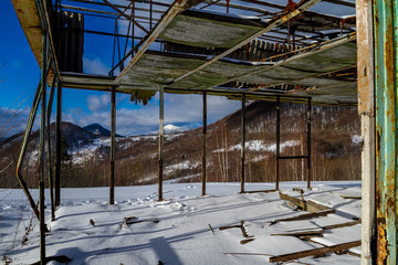 Fototapeta na wymiar Carpathian mountains in winter