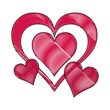 Hearts and love icon vector illustration graphic design