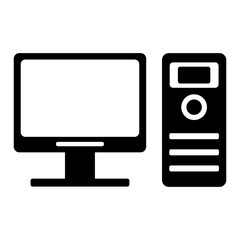 Desktop computer icon image