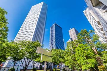 Obraz na płótnie Canvas 新宿副都心の高層ビル群
