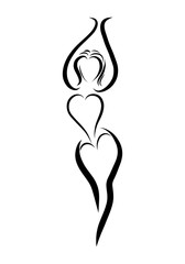 Woman of hearts, health and harmony, logo