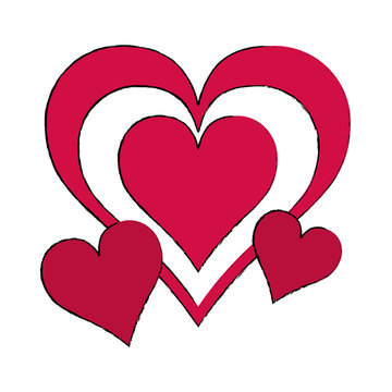 Hearts and love icon vector illustration graphic design