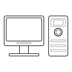 Desktop computer icon image