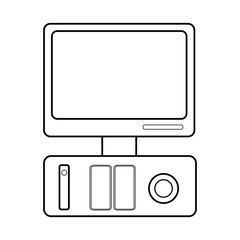 Desktop computer icon image