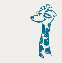 zijkant lange nek van giraffe © emieldelange