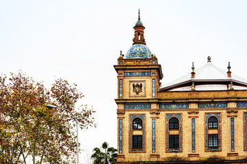 Traditional Cathedral building in Sevilla city, Spain