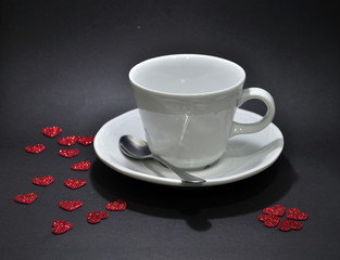 Taza de cafe especial dia San Valentín
