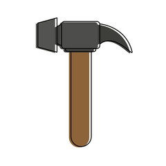 Hammer construction tool icon vector illustration graphic design