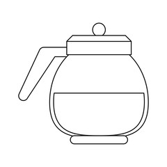 Coffee glass pot icon vector illustration graphic design