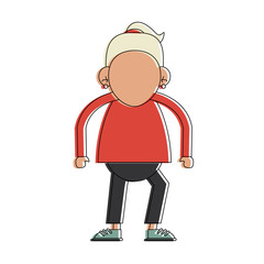 Cute grandmother cartoon icon vector illustration graphic design