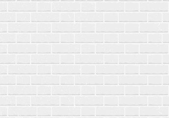 Seamless pattern white brick wall vector background - 188842749