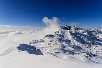 Naklejka na ściany i meble panorama invernale dalla cima di Piazzo - Alpi Orobie