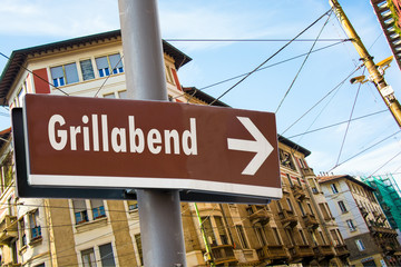 Schild 223 - Grillabend