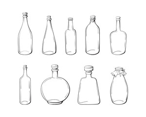 Sketch bottles.