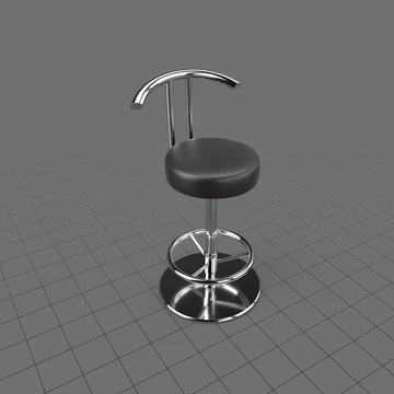 Bar stool with a high back