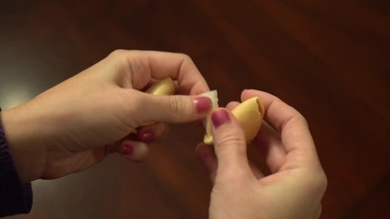 Opening Chinese Fortune Cookie