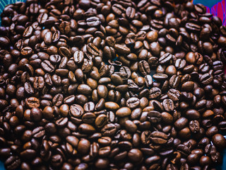 close up shot of the coffee beans background 