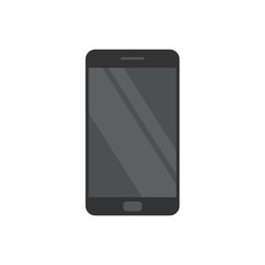 Mobile phone. Black smartphone isolated on white background. Cellphone template for your design, web site, development app