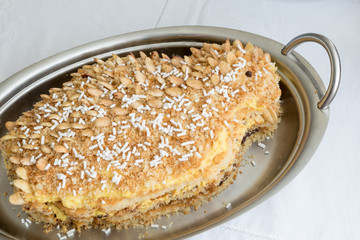Traditional Easter cake with almonds
