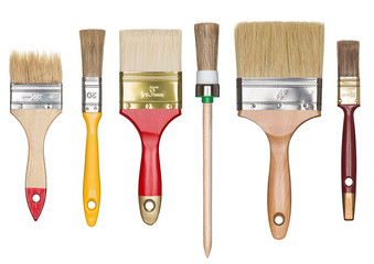 Paint brushes isolated
