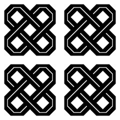 Design seamless monochrome geometric pattern