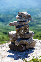 Stone Balancing On Monte Labbro