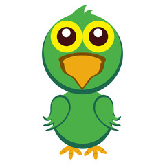 Cute bird character cartoon