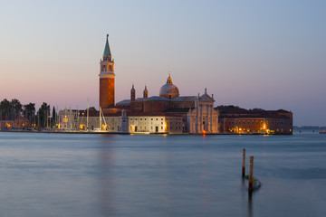 Fototapeta premium San Giorgio Magiore's cathedral early in the morning. Dawn in Venice