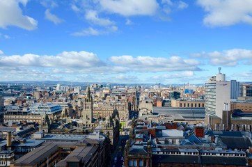 The skyline of Glasgow city centre