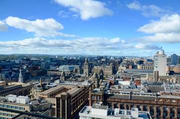 The skyline of Glasgow city centre