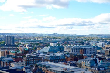 Fototapeta na wymiar The skyline of Glasgow city centre