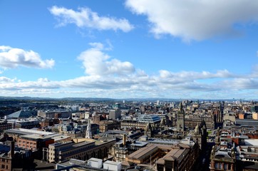 The skyline of Glasgow city centre