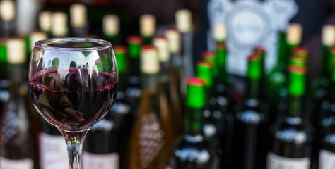 a glass of red wine 
