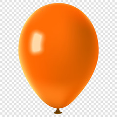 Realistic colorful vector balloon, isolated on transparent background © tissansk